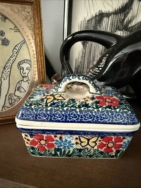 Polish Pottery UNIKAT Butter Dish